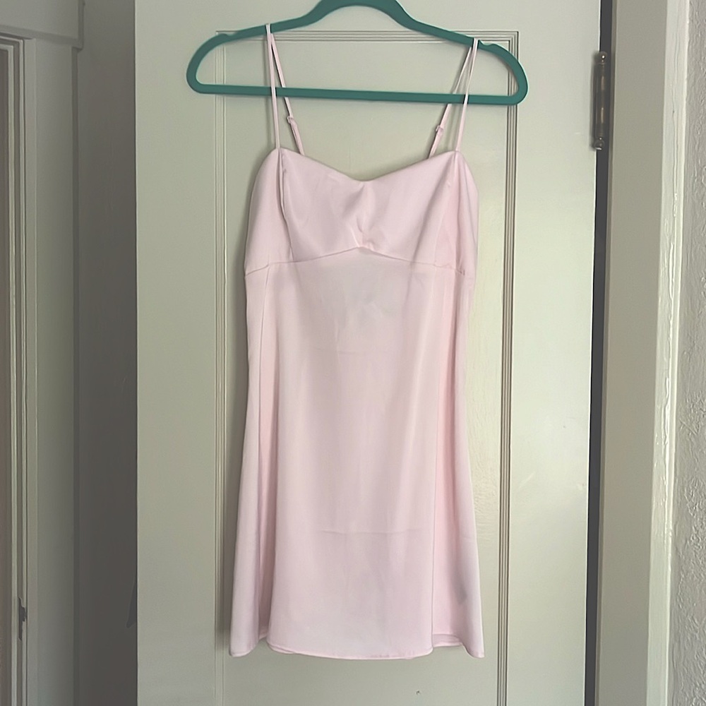 COPY - NWT Urban Outfitter satin Light Pink Bow Mini Dress